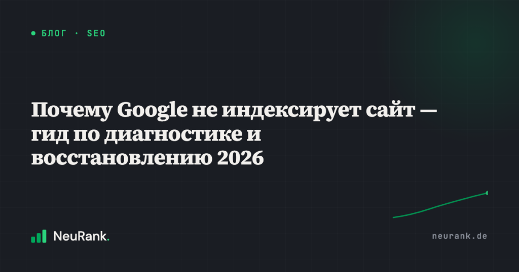 Почему Google не индексирует сайт — гид по диагностике и восстановлению 2026
