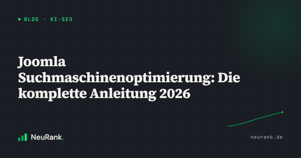 Joomla Suchmaschinenoptimierung: Die komplette Anleitung 2026